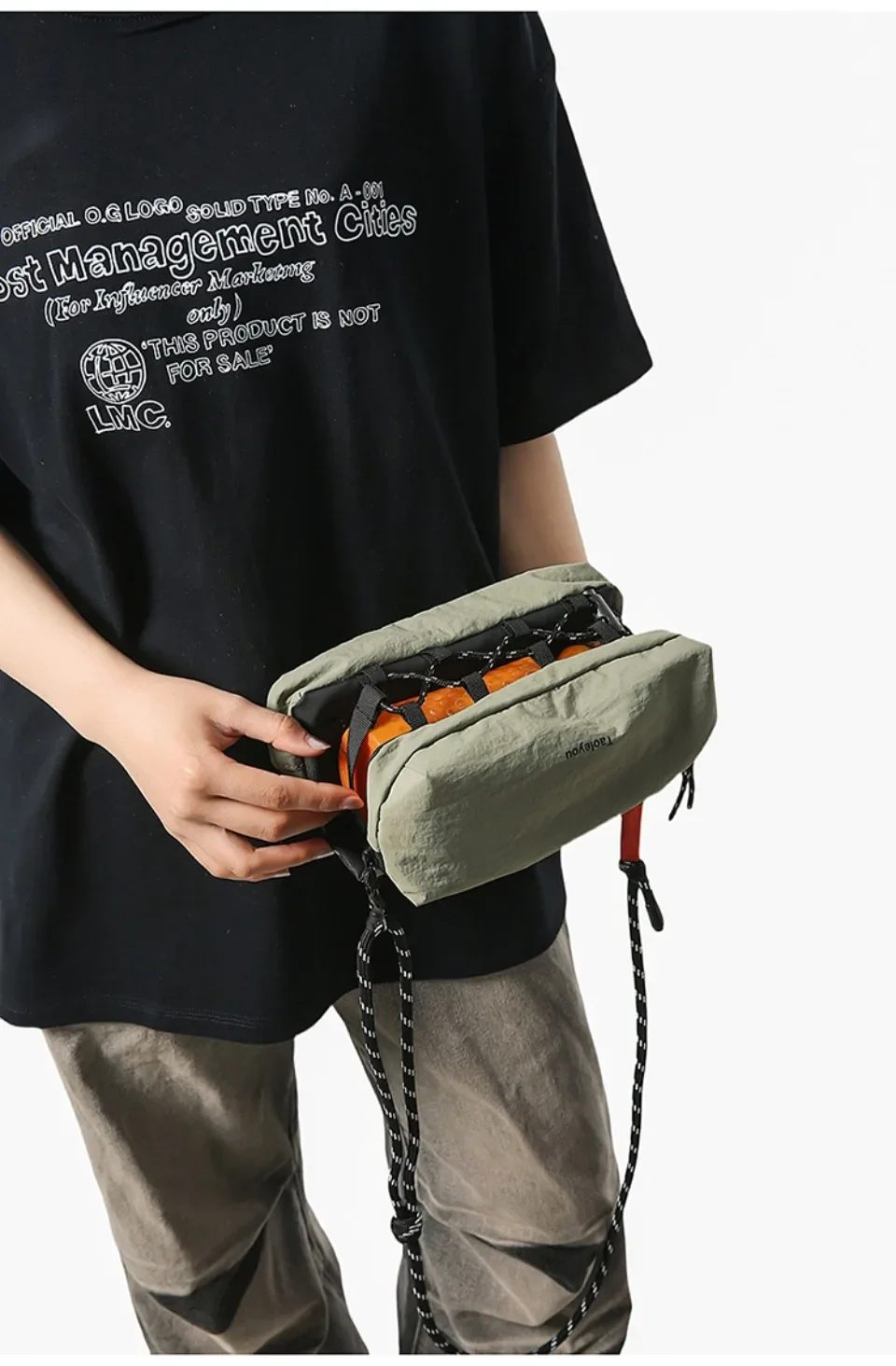 Unisex Camp Messenger Bag, große Kapazität, Umhängetasche für Männer und Frauen, robuster Nylon-Wander- und Reiserucksack – Detail 4