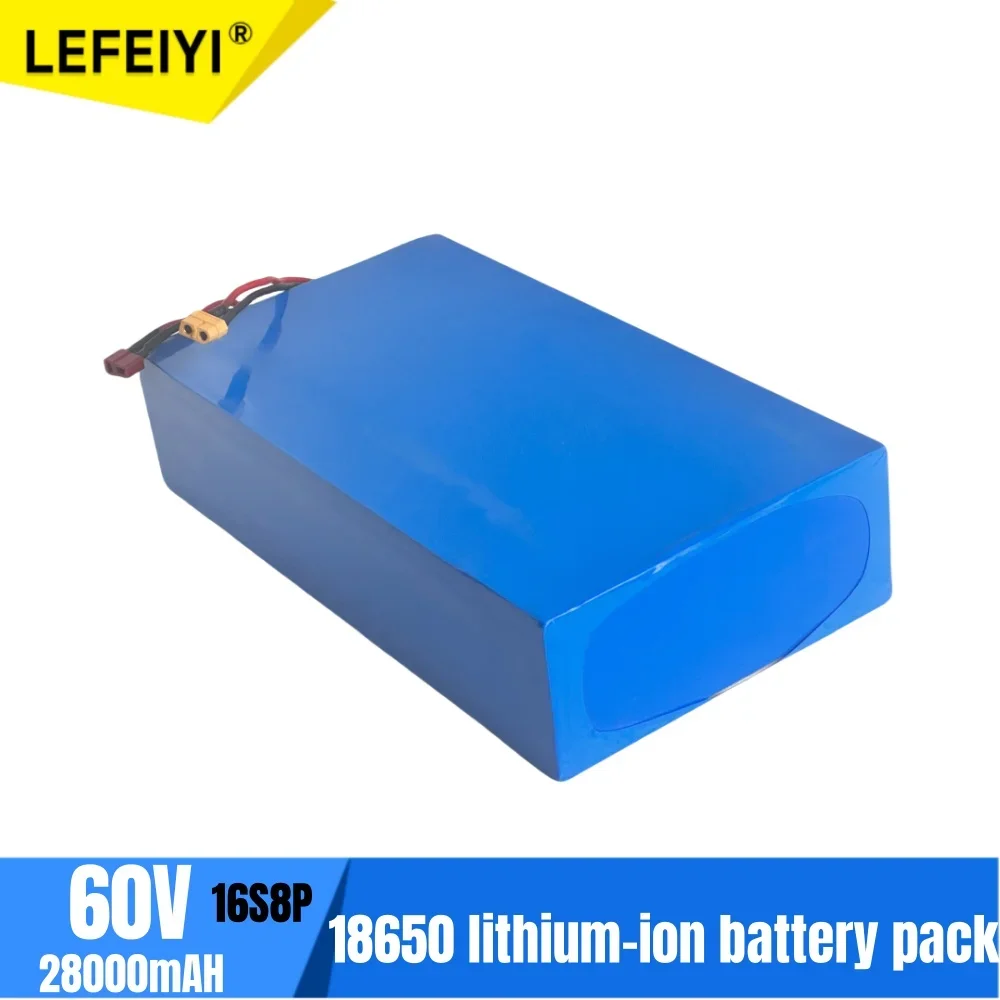 60V 16S8P 28000mah 18650 Li-ion Battery Pack 60V 28Ah 2000W Battery for Harley Two Wheel Folding Citycoco Electric Scooter