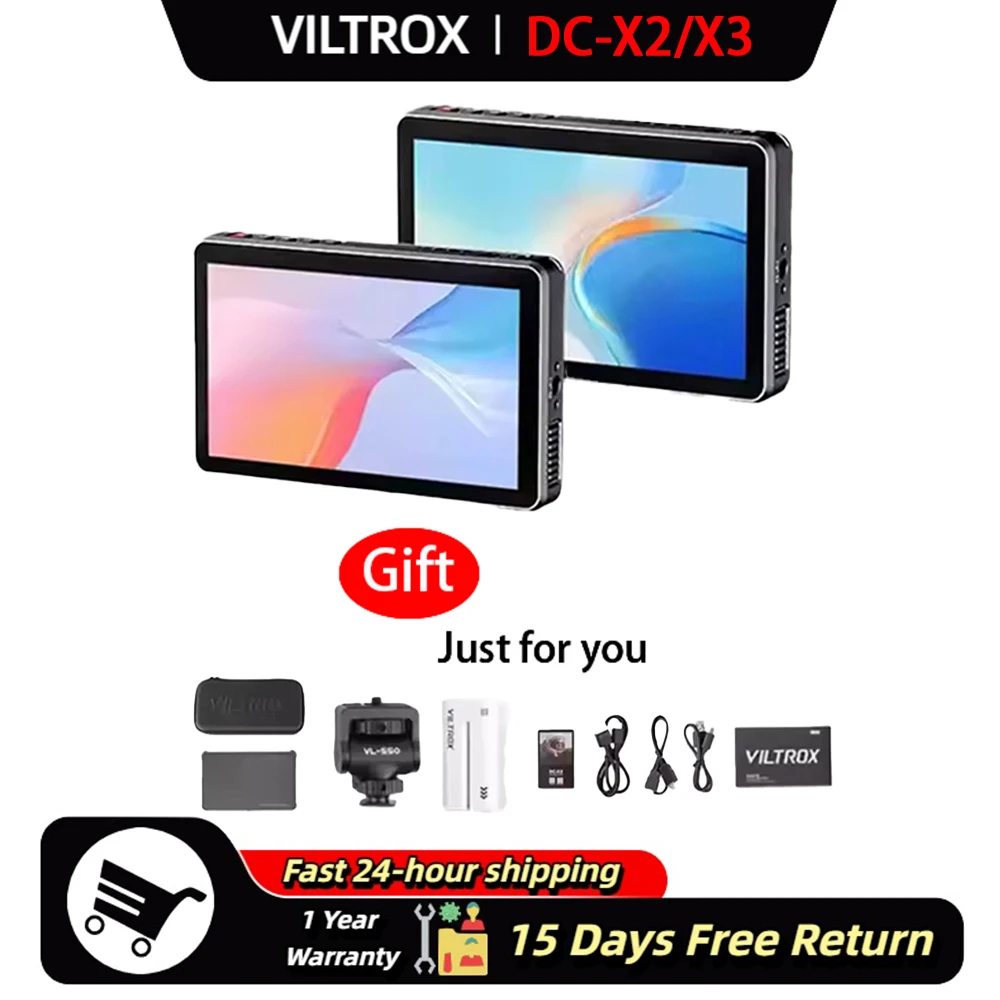 VILTROX DC-X2 DC-X3 Series Touch Screen 6 Inch FHD Camera Monitor 2000 Nits 3D LUT 1080P 4K HDMI SDI inputs outputs for Camera