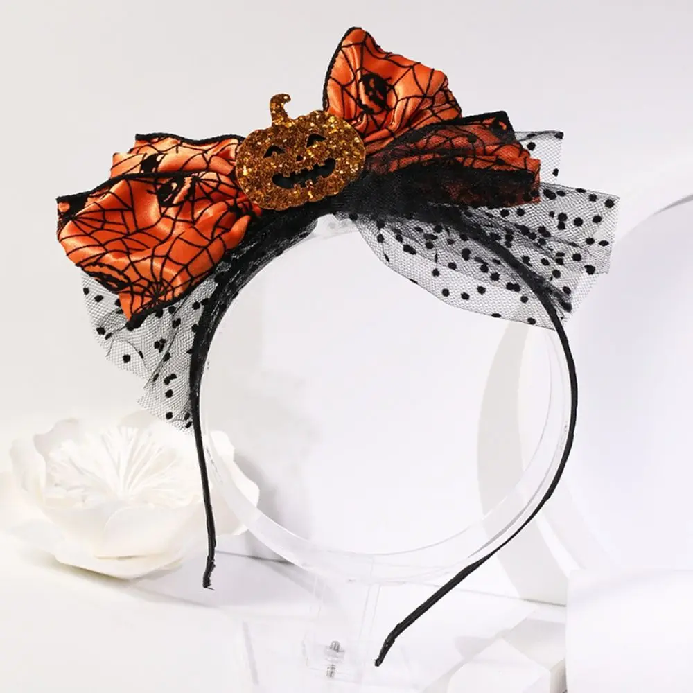 Fashion Spider Halloween Hair Hoop Mesh Ins Style Party Hairband Hair Accessories Headwear Pumpkin Hairband Party