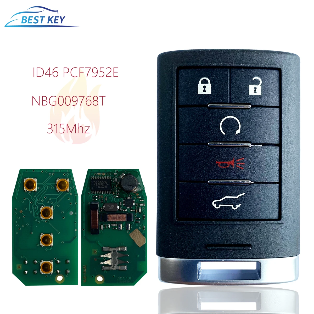 Лучший ключ Smart Remote Car KEY для Cadillac SRX CTS XTS DTS 2010 - 2014 NBG009768T 315 МГц ID46 PCF7952E Promixity Card