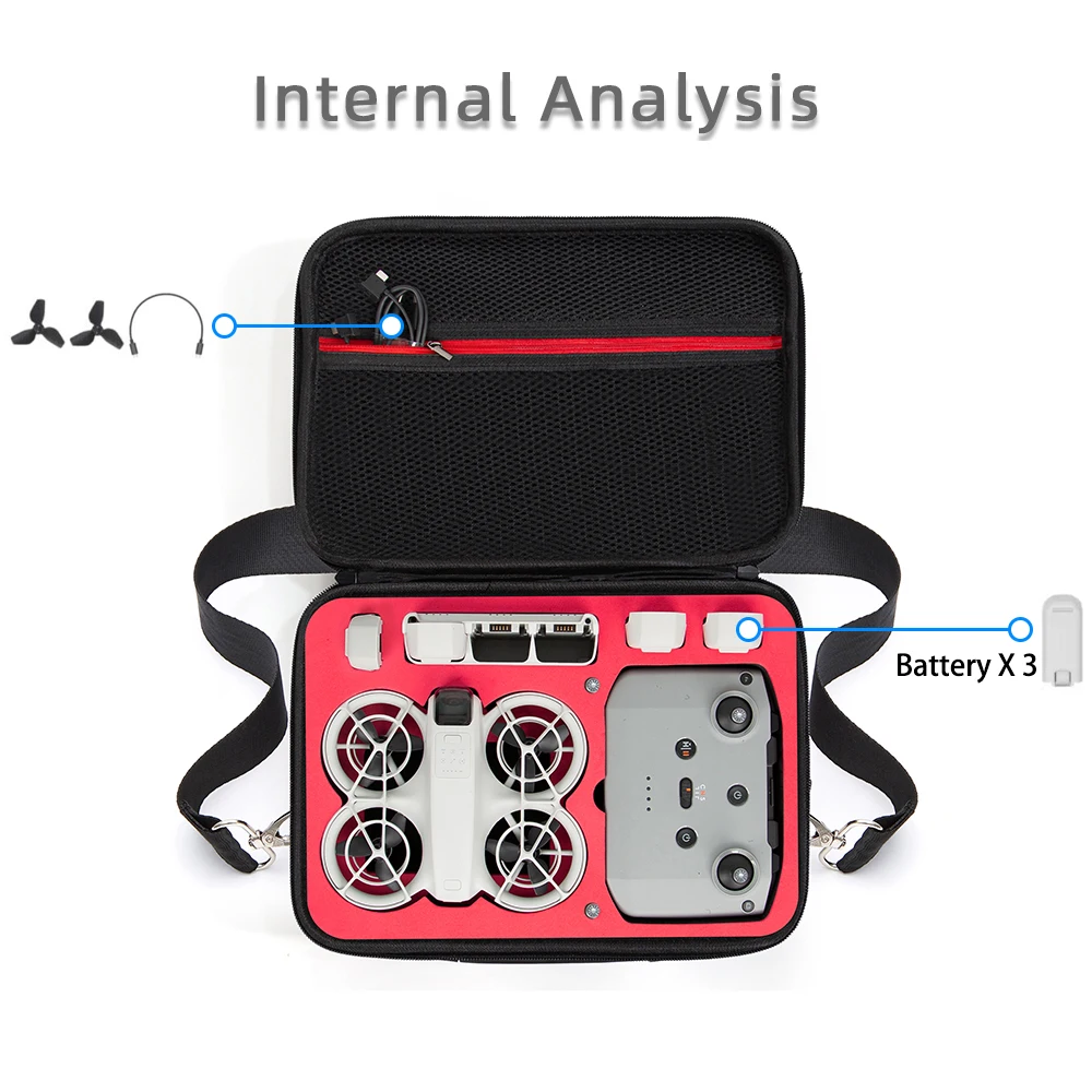 حقيبة التخزين المحمولة ل DJI Neo RC-N3 تحكم عن بعد حمل صندوق كتف السفر ل DJI Neo ملحقات طائرة بدون طيار