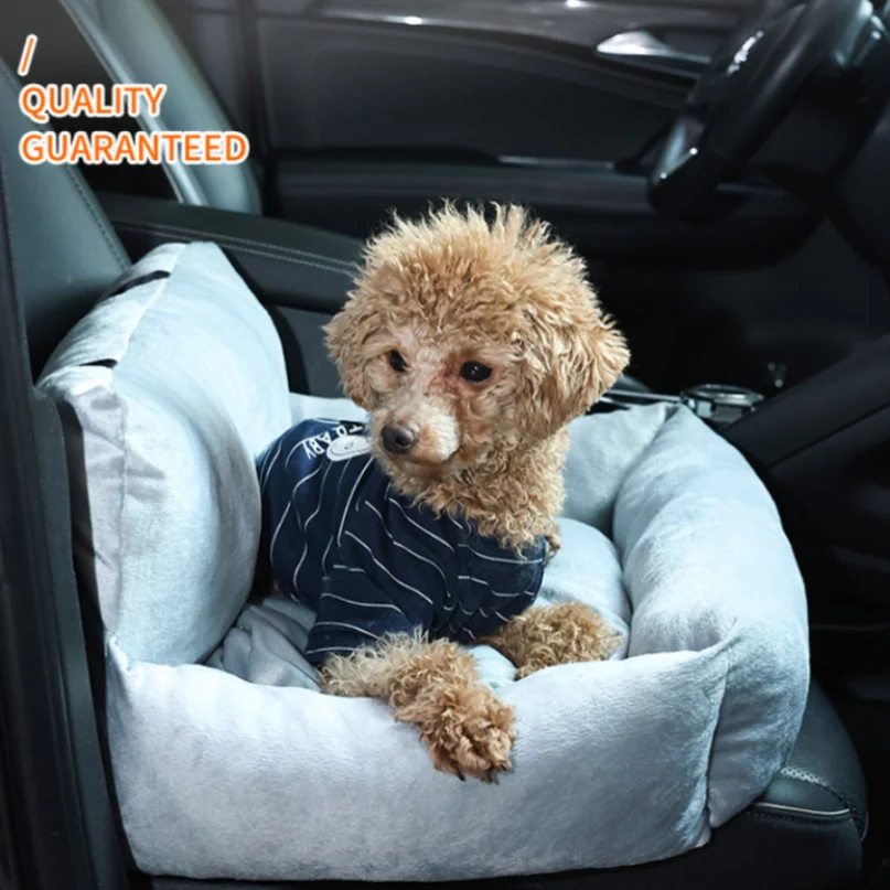 

Dog Car Seat with Safety Belt Four Season Universal Pet Ooster Nest Cushion Washable Dogs Cats Sofa Bedding Travel Mattress