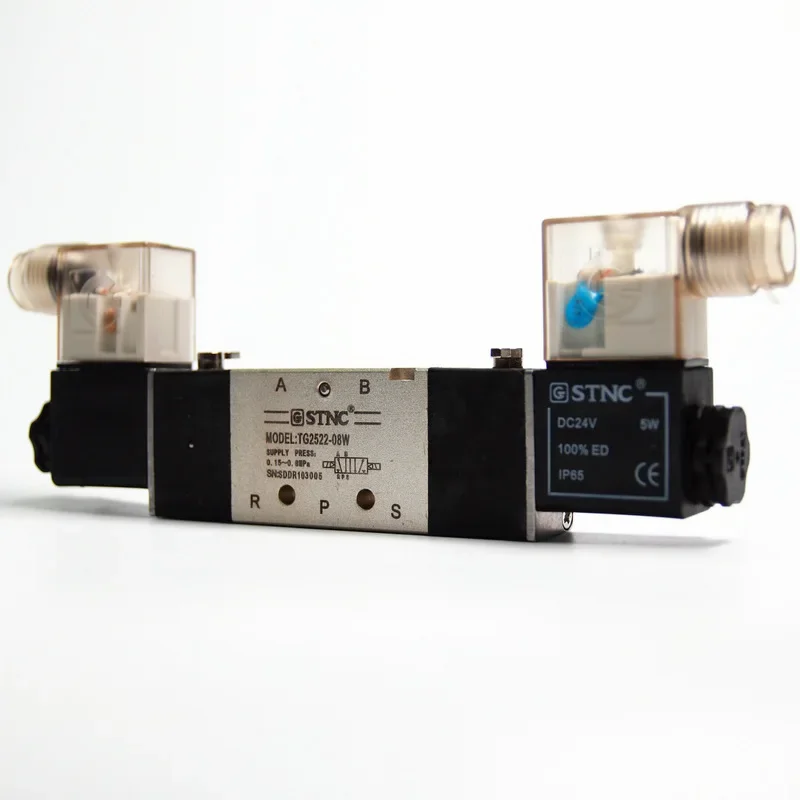 【stnc】solenoid-valve-for-two-position-five-way-door-pump-tg2522-08w-ac220v-dc24v