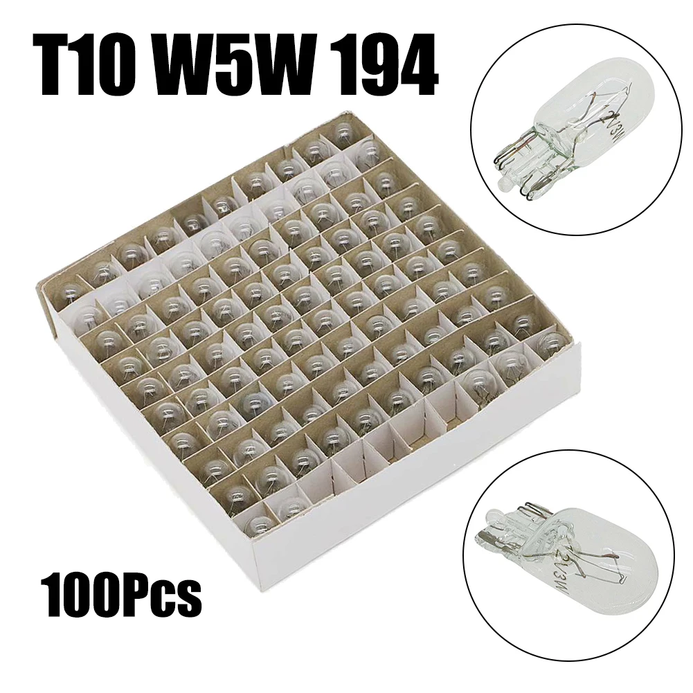 Protect Your Vehicle with 100PCS 194 T10 Clear Wedge Incandescent Light Bulbs for High Mount Stop and Directional Signals image 5