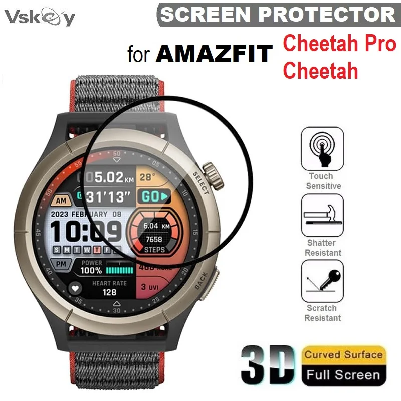 100 шт. 3D изогнутая мягкая защитная пленка для экрана для Amazfit Cheetah Pro/Amazfit Cheetah Smart Watch, защитная пленка с полным покрытием