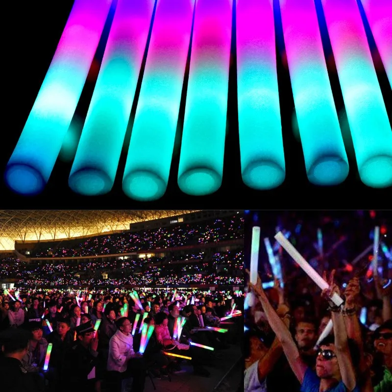 

Colorful Sponge Glow Stick, Concert Bar, Foam Flash, Luminous, Party Gift Distribution, Wholesale, 10Pcs