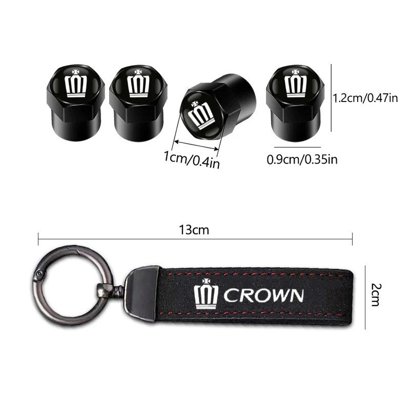 تويوتا سيارة الإطارات عجلة صمام قبعات غطاء سيارة مفتاح سلسلة حلقة المفاتيح لتويوتا كراون فورتشنر برادو هايلاندر سوبر فيرسو ميراي