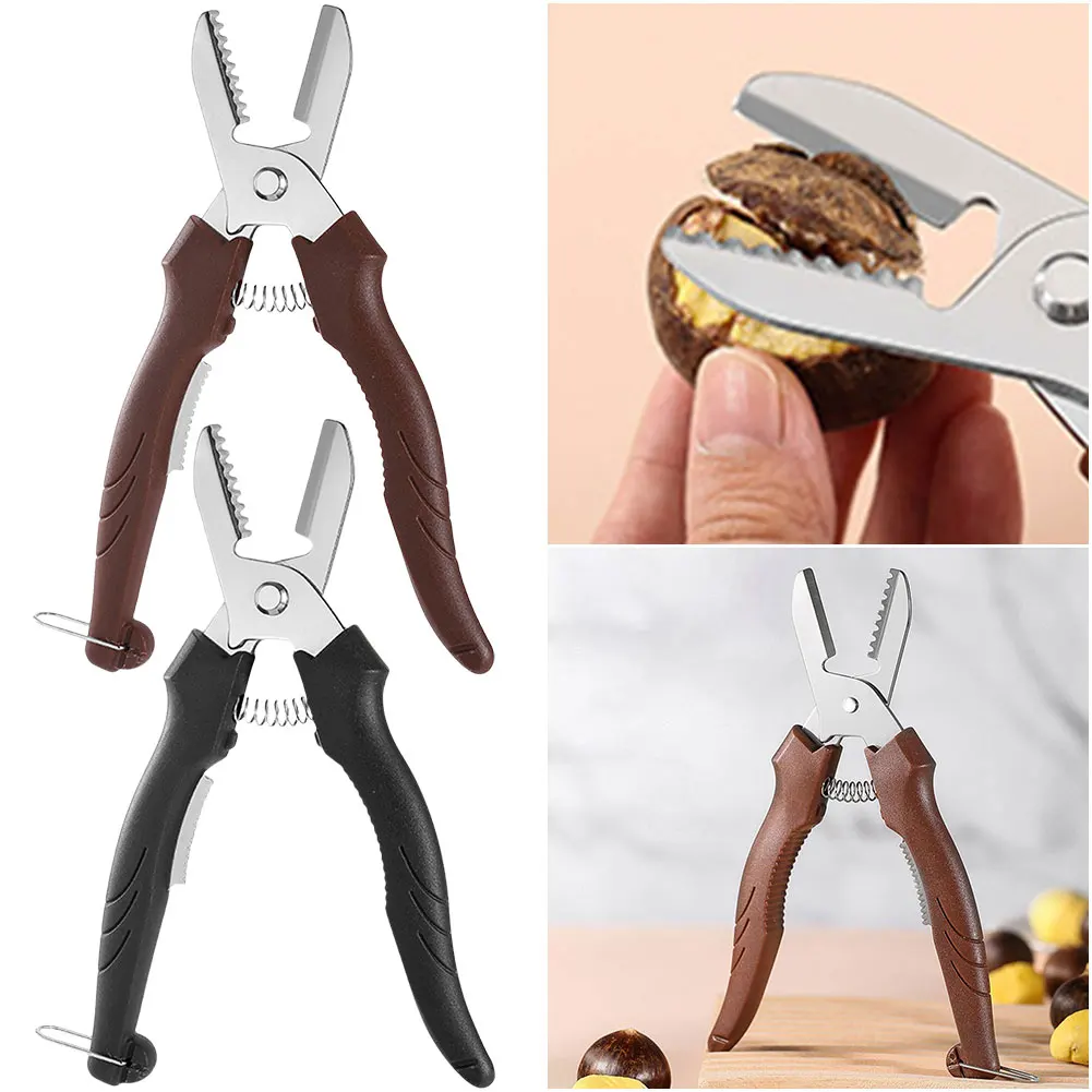 

2 PCS Stainless Steel Chestnut Cracker Tool Chestnut Scissors Chestnut Cutter Chestnut Peeler Kitchen Tool