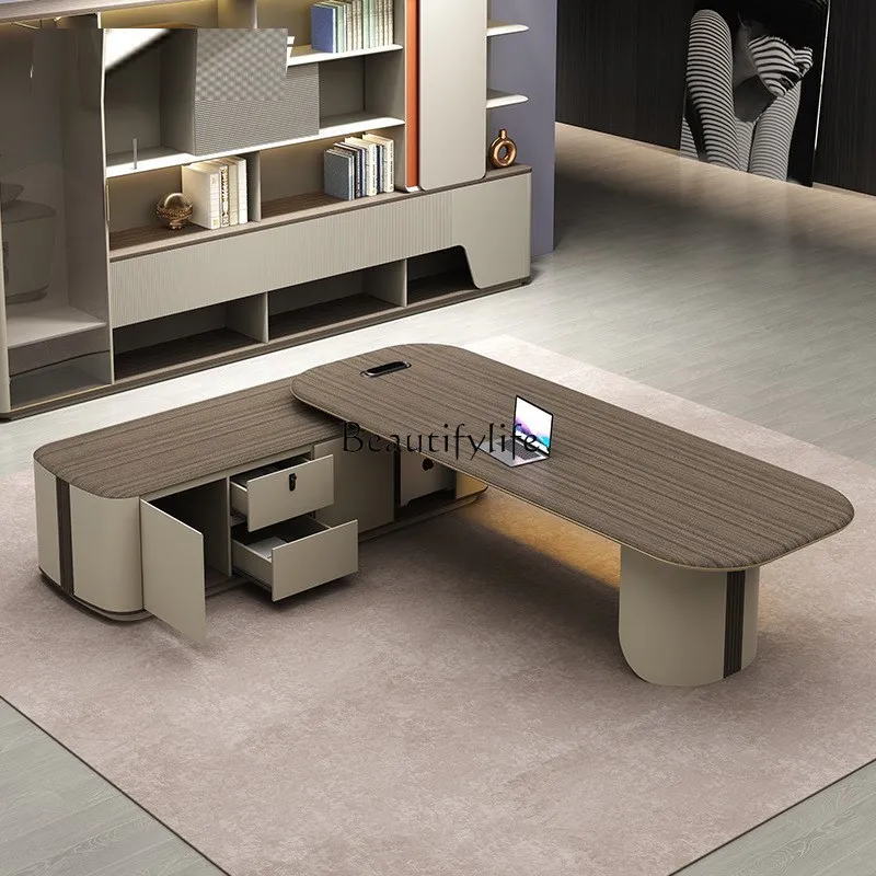 Desk Modern Simple Light Luxury President Manager Furniture Large Class Desk