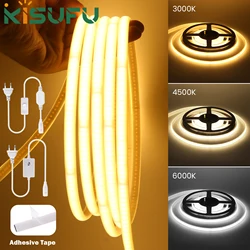 220V Dimmable COB LED Neon Strip Light Adhesive Waterproof Outdoor RA90 IC 240LED/M Flexible Ribbon Tape With Switch/Dimmer Plug