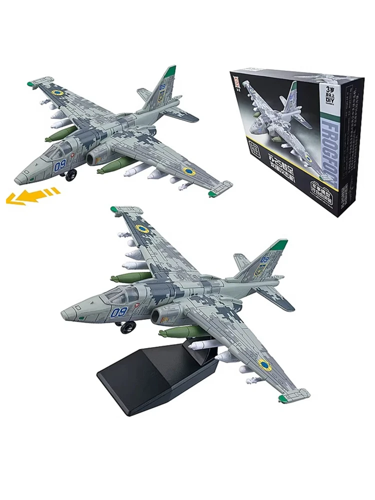 Blocs de construction de la série militaire créative 1:72, nouveau Support sur pieds de grenouille SU-25, modèle d'avion d'attaque, jouets pour enfants, cadeaux de noël