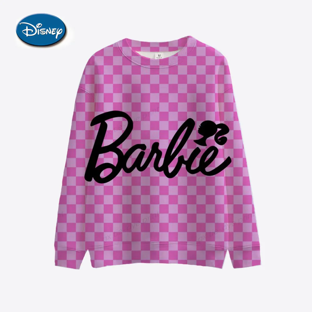 

Printcess Autumn And Winter New Women Casual Round Neck Sweatshirt Y2K Barbie Printing Trendy Street Cute Loose Pullover ﻿