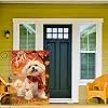 Hello Fall Garden Flag 12x18 Double Sided, Maltese-Dog Garden Flag Maple Leaves Fall Thanksgiving Outside Outdoor House Yard jjp