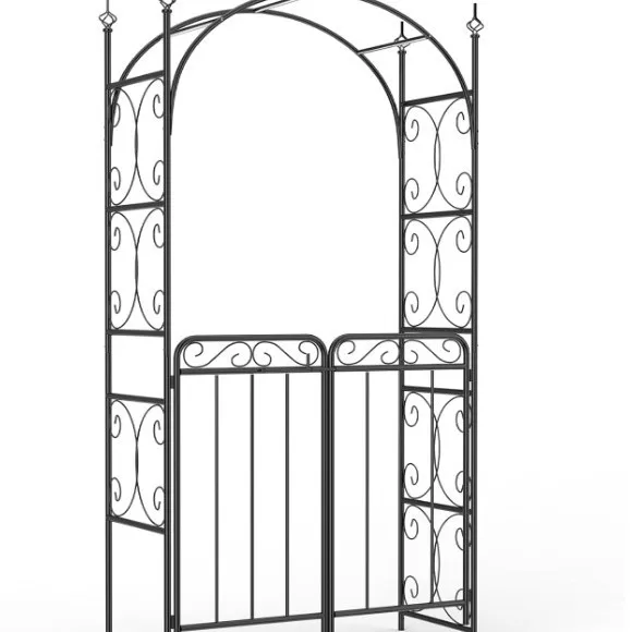 Wrought iron arch climbing vine frame rose flower stand outdoor courtyard villa flower stand garden arch frame