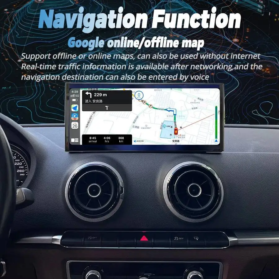 NAVIRIDER Snapdragon 685 Android Car GPS Multimedia Player For Audi A3 8V 2013-2018 Carplay Car Radio Bluetooth Mirror Link 4G