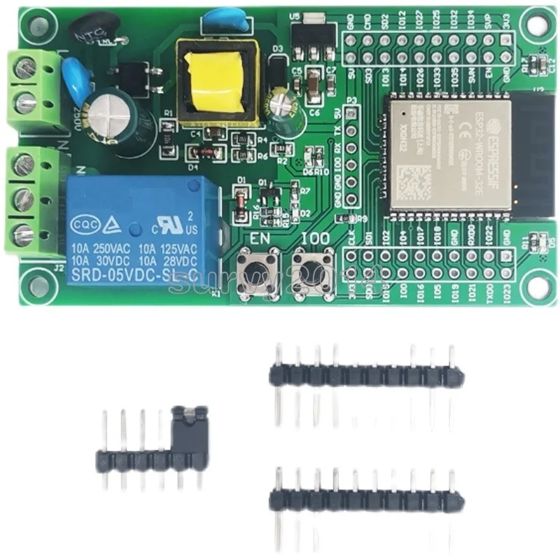 AC powered ESP32 WiFi Bluetooth ble single relay module ESP32 development board I/O port UART program downloadPort 4M Byte Flash