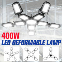 400W LED Bulb E27/E26 Garage Lamp AC 220V Spotlights Deformable Folding Ceiling Light 110V For Home Warehouse Workshop Basement
