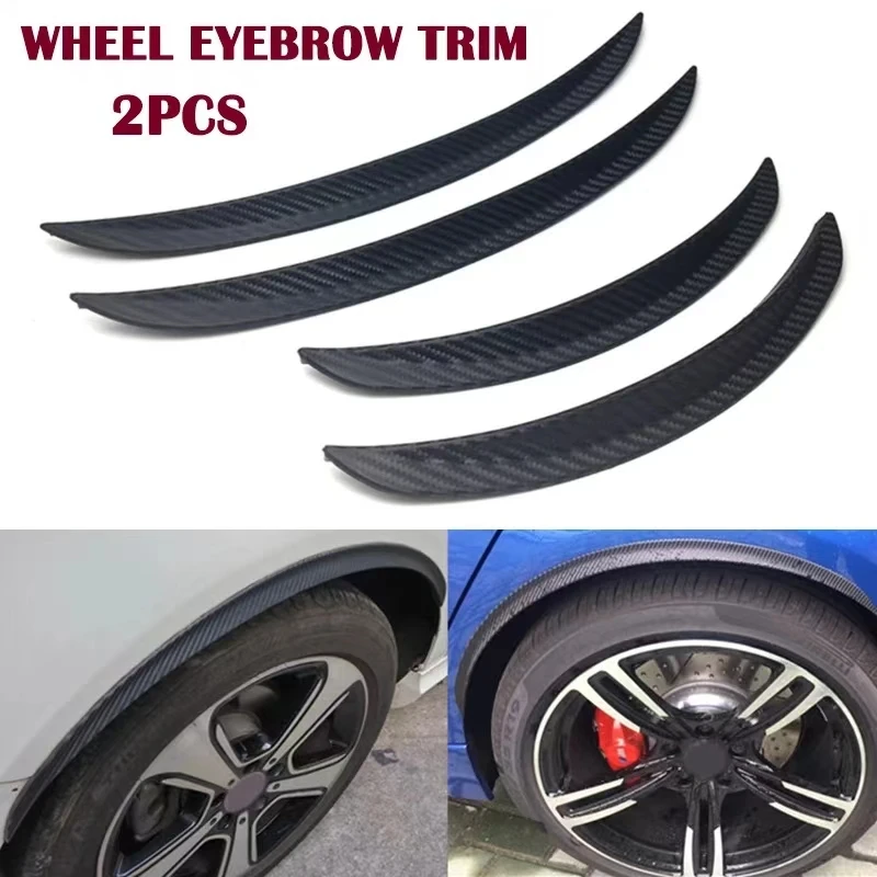 Carbon Fibre Fender Flare Wheel Eyebrow Decorative Strips Car Tires Suitable Round Rubber Stickers Arch F-Best