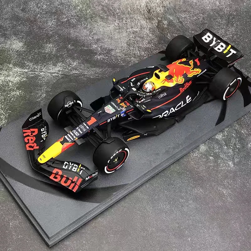 

1:24 2023 Чемпионский болид Red Bull RB19 1 # Модель гоночного автомобиля Формулы-1 Ферстаппена, литая под давлением, из сплава, симуляция суперкара, подарок для детей
