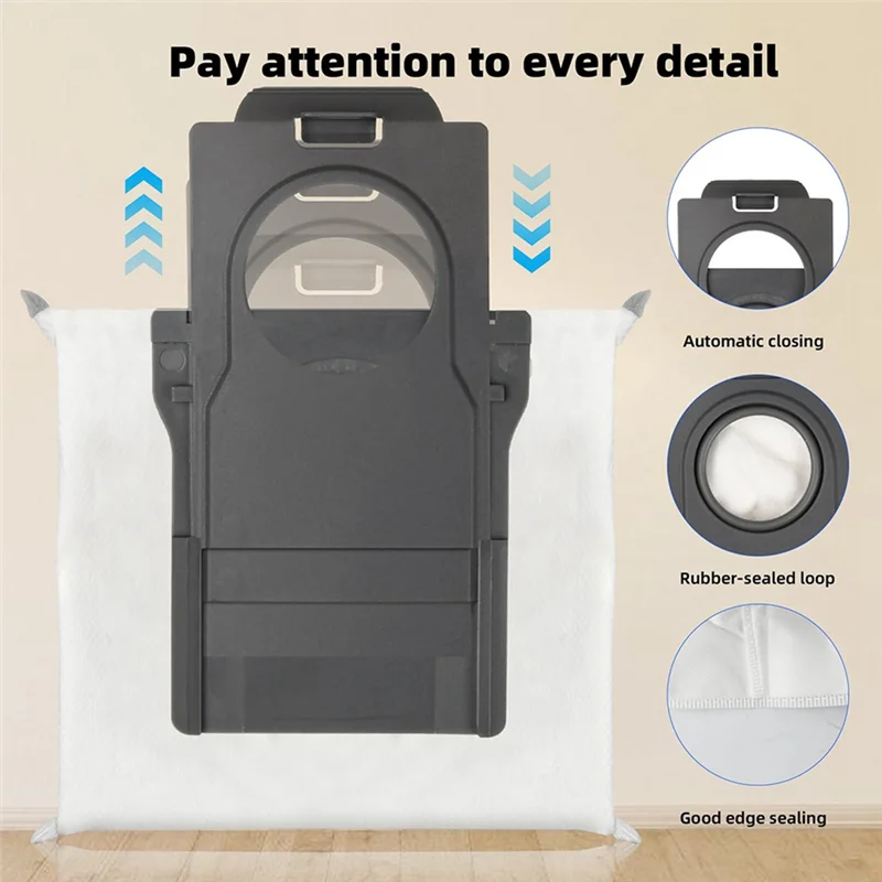 ABUP-20PCS Mop Cloths Dust Bags For Dreame X40 Ultra X30 Ultra L40 Ultra For Dreame L10s Pro Ultra Robot Vacuum Cleaner Parts