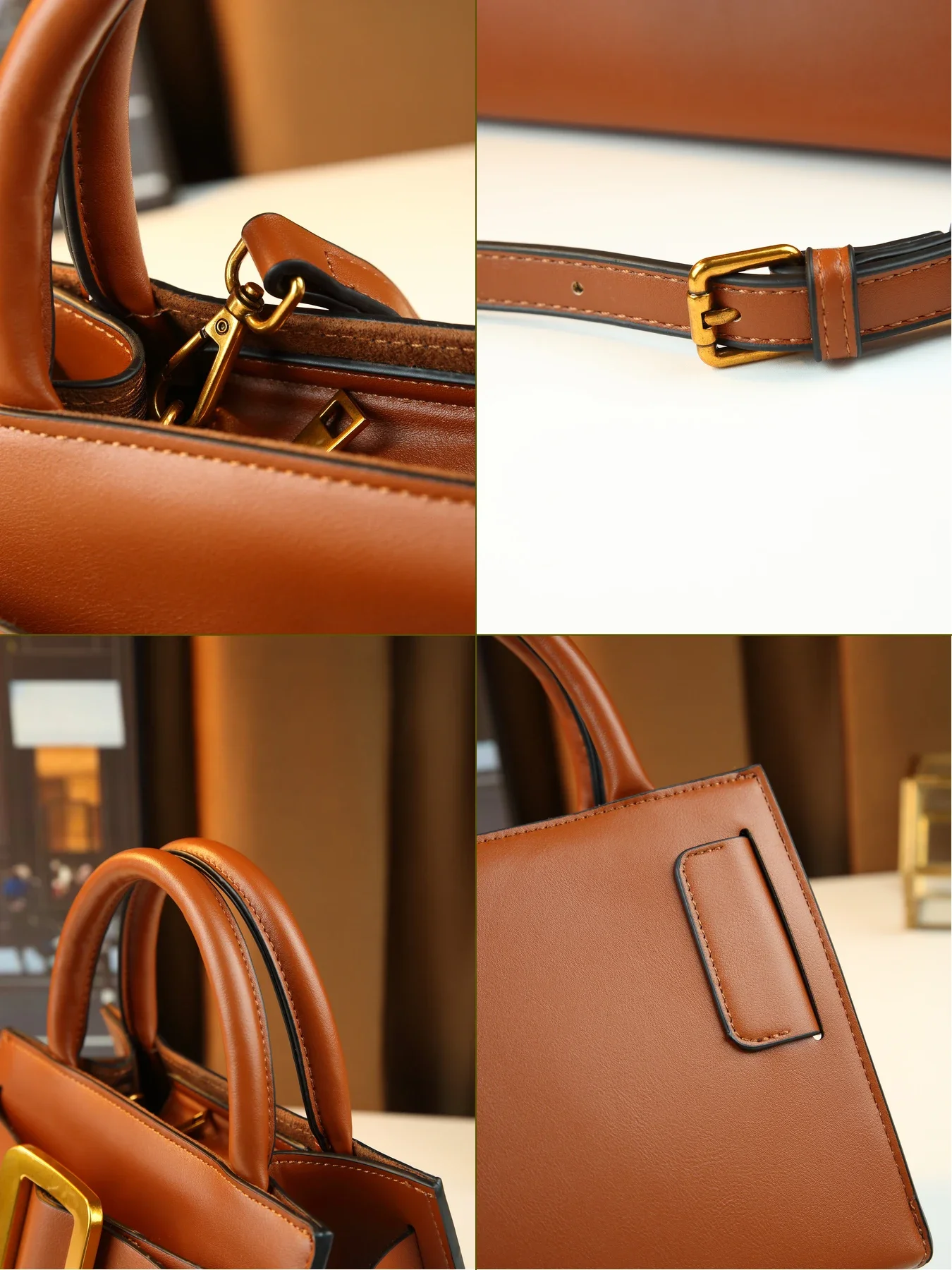 Retro Hong Kong style small square bag women's new Korean version fashion spring and summer solid color square buckle handbag