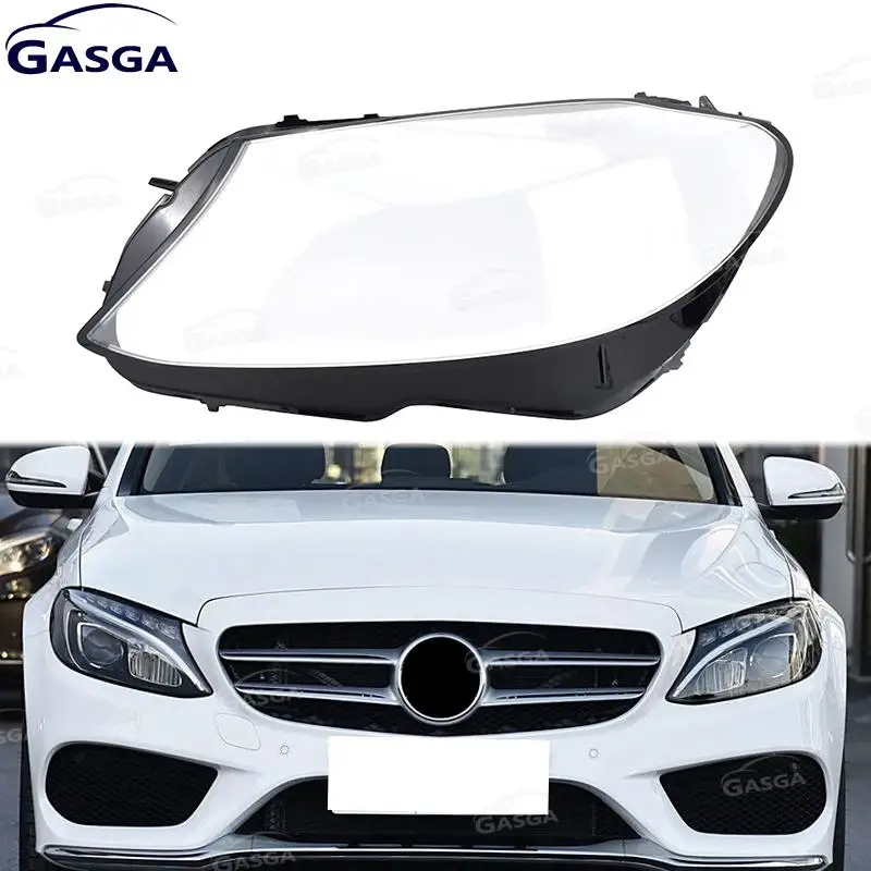 

Корпус линзы для фар Mercedes Benz W205 C180 C200 C260L C280 C300 2015-2018, крышка автомобильной фары, прозрачный абажур