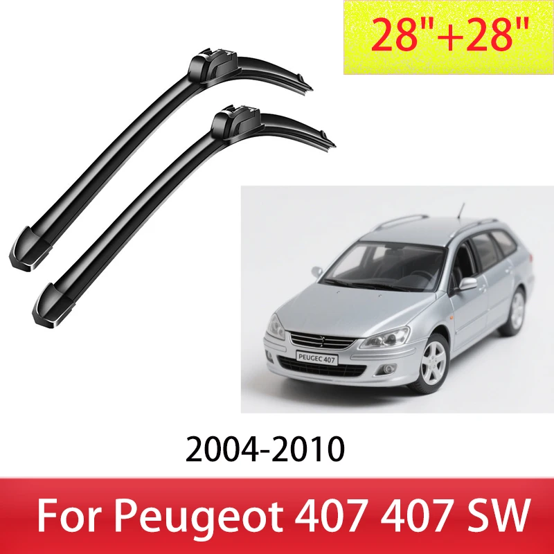 

Передние щетки стеклоочистителя для Peugeot 407 407 SW 2004-2010 2005 2006 2007 Лобовое стекло Лобовое стекло Автомобильные щетки от дождя 28 "+ 28"