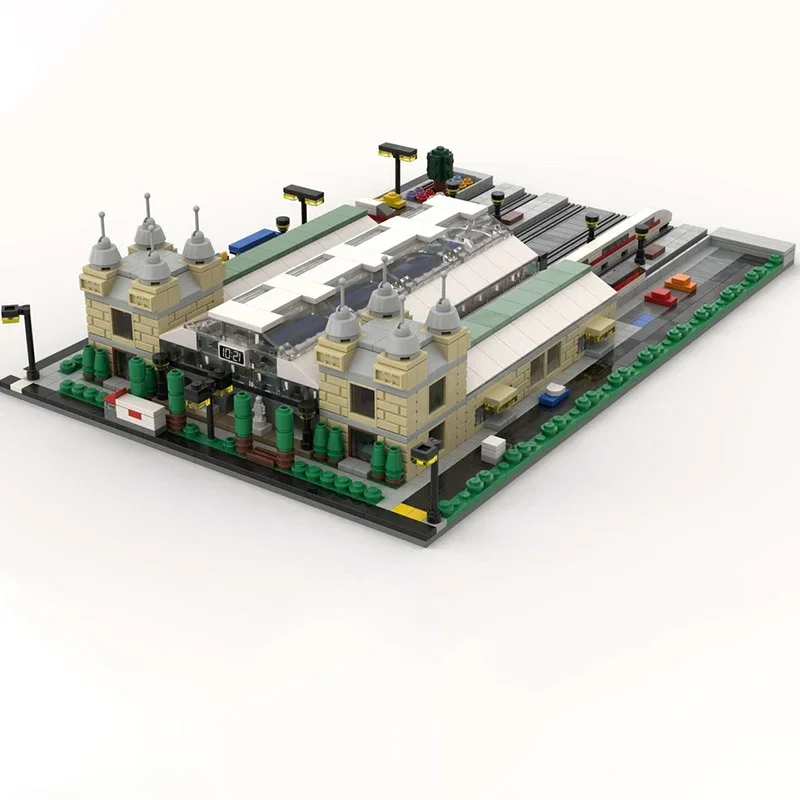 2059pcs MOC Modular Central Train Station 1 Modular Buildings Building Blocks Christmas Gift Toy to Develop Patience