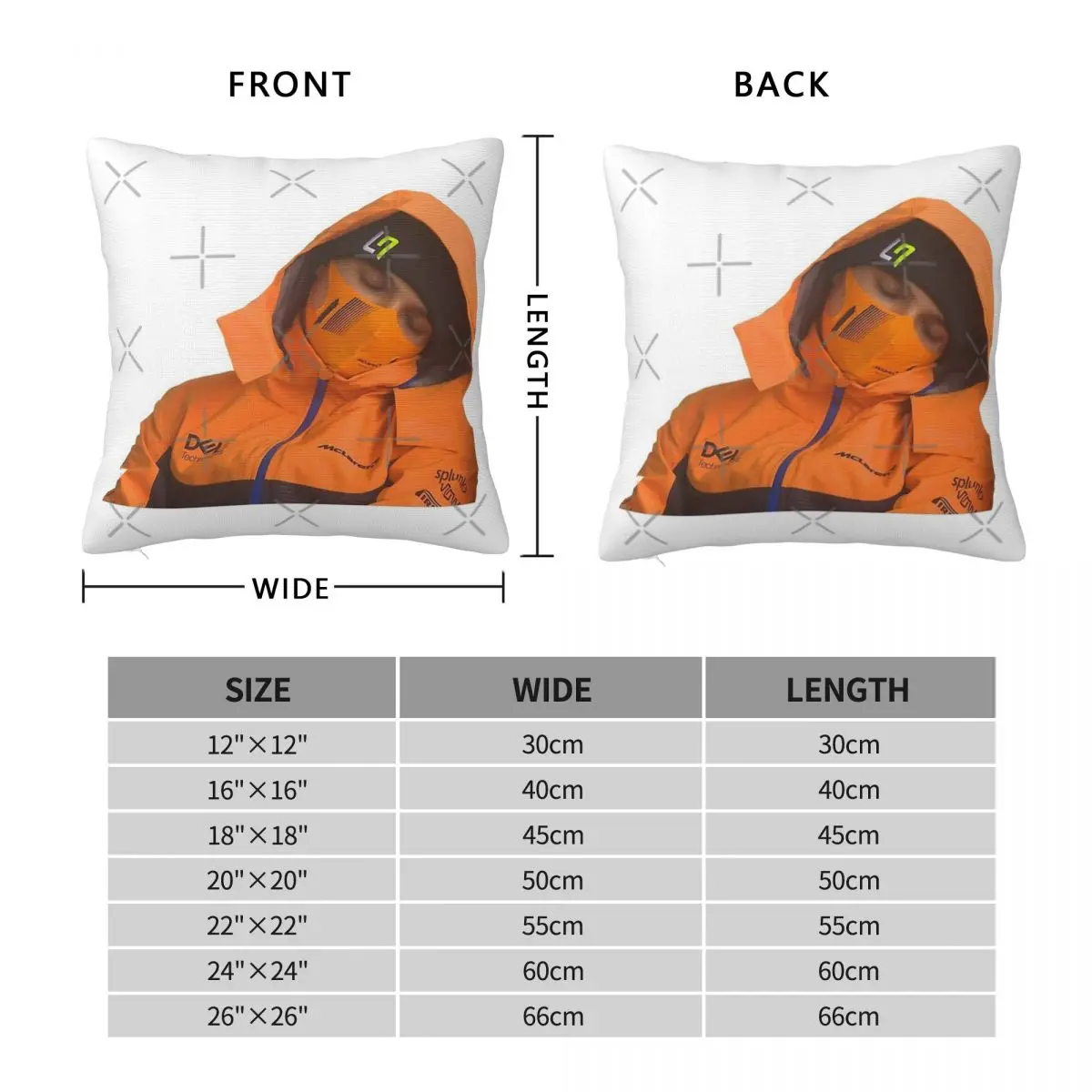 Sleeping Lando Norris At Spa 2021 Pillow Case Pillow Cover Kawaii Dakimakura Cushion Cover Anime Pillow Case