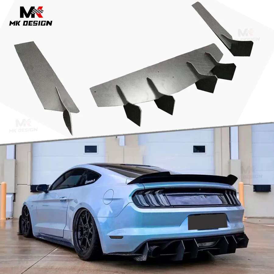 

Carbon Fiber Rear Diffuser Bumper Lip Splitters for Ford Mustang 2018-2022 Rear Bumper Lip Diffuser Car Accessories