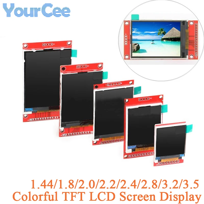 1.44/1.8/2.0/2.2/2.4/2.8/3.5 Cal kolorowy ekran TFT LCD moduł wyświetlacza SPI napęd szeregowy ST7735 ILI9225 ILI9341 128*128 240*320