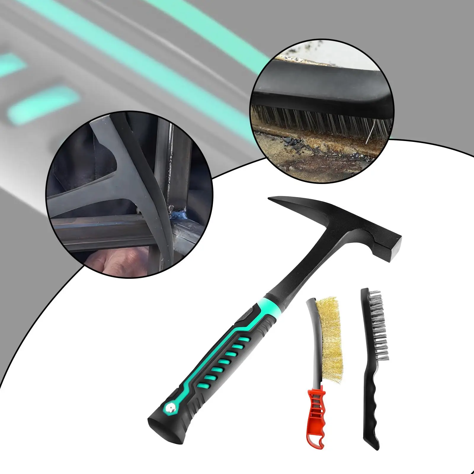 Multicolor Slag Removal Hammer Welding Tools Kit with Anti Slip Comfort Grip for Industrial Metal Working