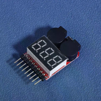 1/3/5PCS RC Voltage Display Battery Low Alarm Buzzer 1S-8S Meter Tester Lipo Battery Monitor For RC Car Drone Helicopter