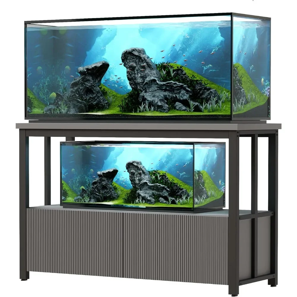 

Fish Tank Stand, Heavy Duty Aquarium Stand with Thickened Metal Frame, Fish Tank Stand with Cabinet for Storage