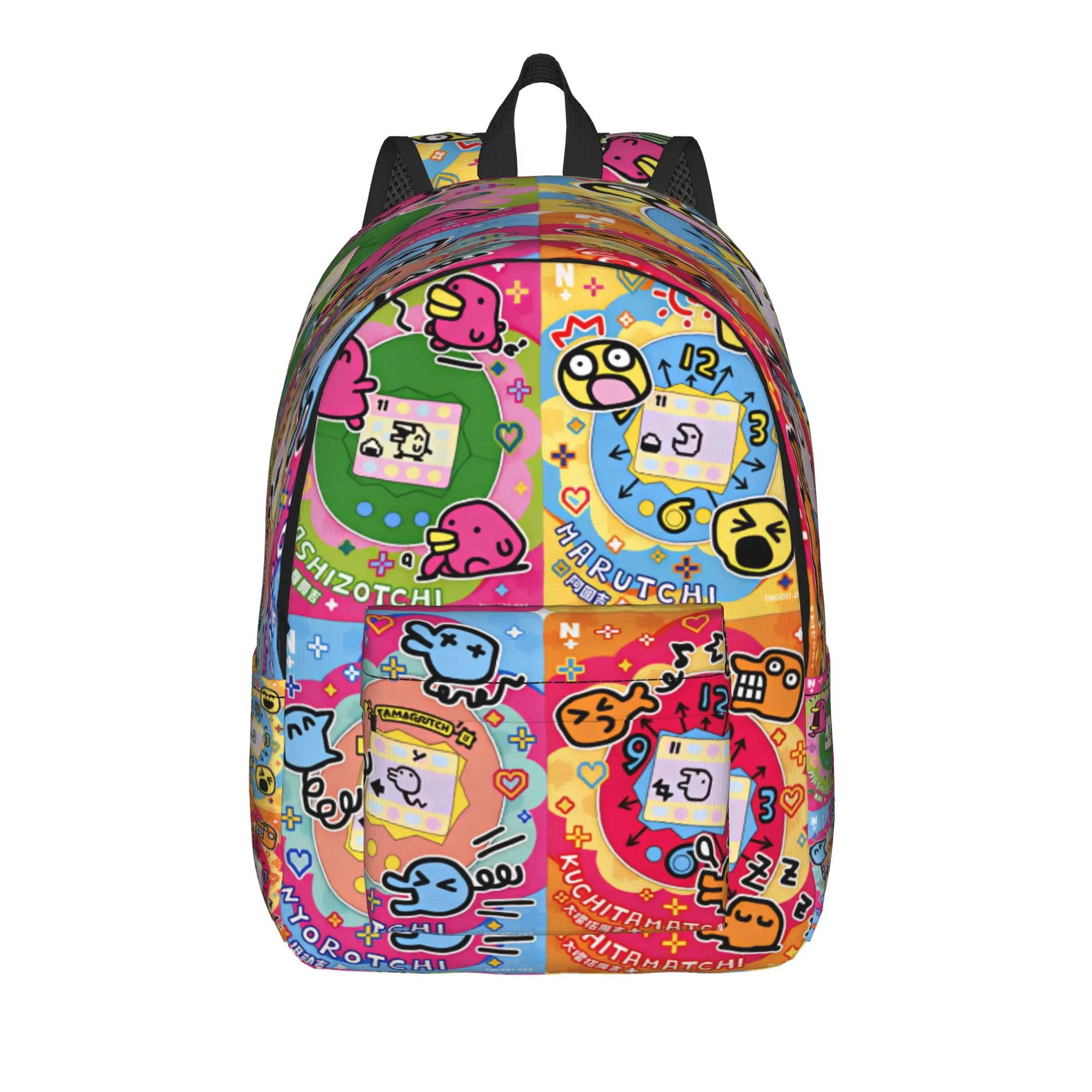 Tamagotchi Backpack Men  Large Backpacks Polyester Elegant School Bags Travel Design Rucksack
