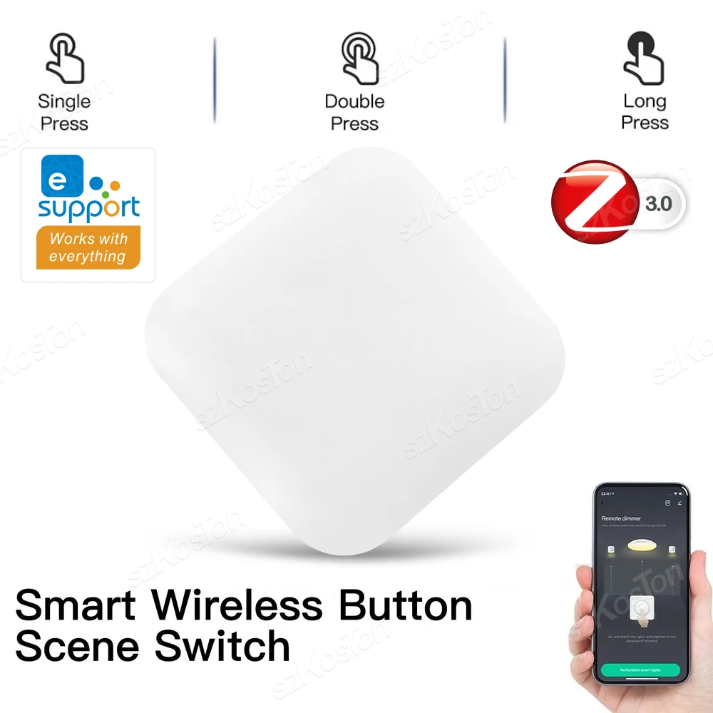 eWeLink APP Zigbee Smart Switch Wireless Scene Button Switch Push Button Controller Multi-scene Linkage Smart Home Automation