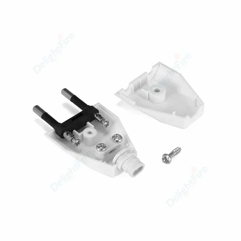 EU Electrical Plug Male Replacement Rewireable Schuko Outlet 2Pin France Germany European Adapter Extension Cord Connector Plug