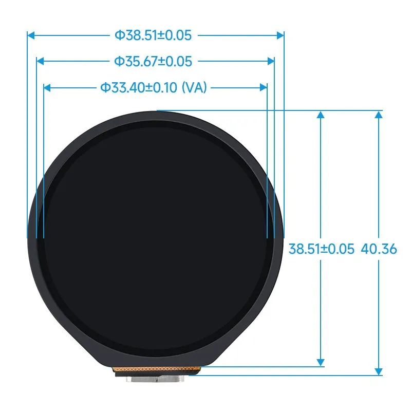 Imagem -04 - Touch Placa de Desenvolvimento Tela Lcd Display Redondo com Wifi Bluetooth Ble Acelerômetro Giroscópio Sensor 1.28 Esp32-s3