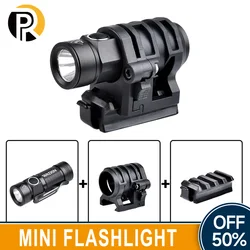 Tactical Miniature Metal Mini Strobe Helmet Light 20mm Picatinny Rail System Hat Head Lamp Outdoor Scout Hunting Flashlight For