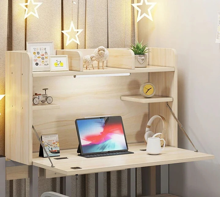 

Складной подвесной стол для верхних и нижних булочек в общежитии колледжа, письменный стол для ленивых, подвесной компьютерный стол в общежитии.