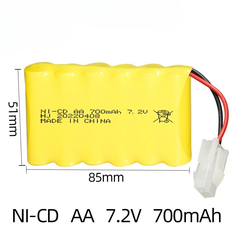 New for Rc Toys Car Tanks Trains Robot Boat Gun Nicd AA 7.2 V 700mah High Quality 7.2V 700mAh Ni-cd Rechargeable Battery SM Plug