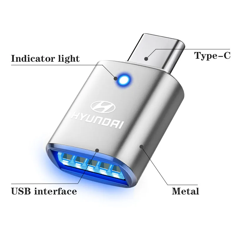 نوع C OTG ذكر إلى USB شاحن أنثي محول موصل لشركة هيونداي N-LINE Genesis I10 I20 I30 I40 IX20 IX35 كونا جيتز