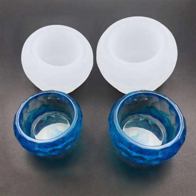 Crystal Epoxy Bowl Cup Mold UV Resin DIY Crafts Handmade Jewelry Making Mould