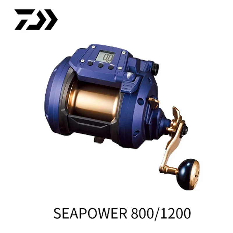 100%DAIWA Seapower 800 1200 High Quality Electric Fishing Reel Drag Power Deep Sea Saltwater Spinning Big Game Lake River Ocean