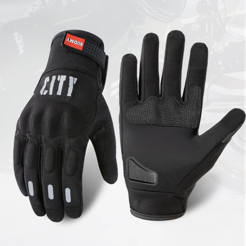 

SUOMY Autumn Winter Motorcycle Gloves Men Black Women Pink Windproof Touchscreen Motocross Motorbike Biker Riding Gear