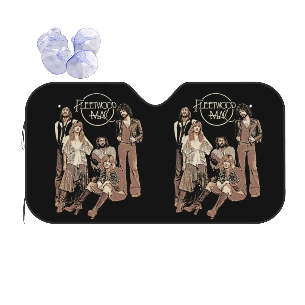 

Vintage Fleetwood Mac Sunshade Windscreen Car Front Windshield Window Sun Visor Accessories Covers