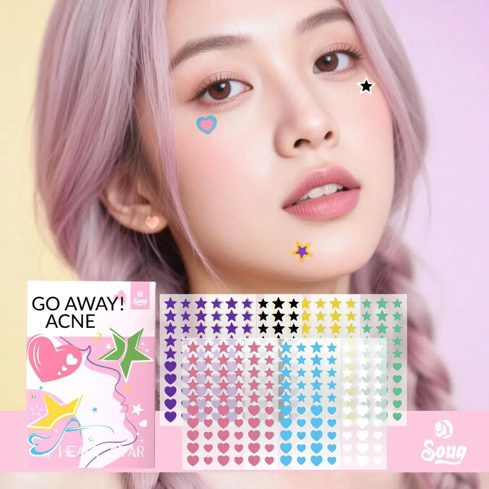 120-420 Counts Cute Colorful Butterfly/heart/Star Shape Acne Pimple Patches Stickers Invisible Acne Cover Face Spot Pimple Patch image 6