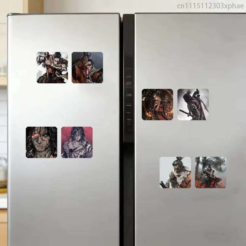 Game S-Sekiro Shadow Die Twice 2-Pack Set Refrigerator Magnets, Soft Magnetic Heat Transfer Refrigerator Magnets Gift