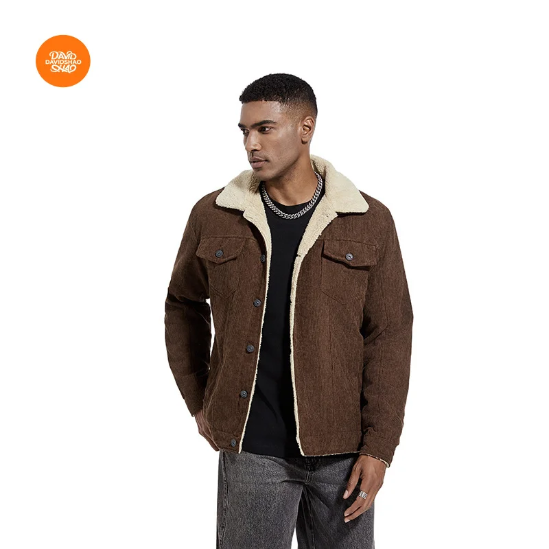 

DAVIDSHAO Высокое качество, размер ЕС, США, роскошная повседневная одежда, винтажная куртка с капюшоном, спортивная уличная мужская флисовая куртка